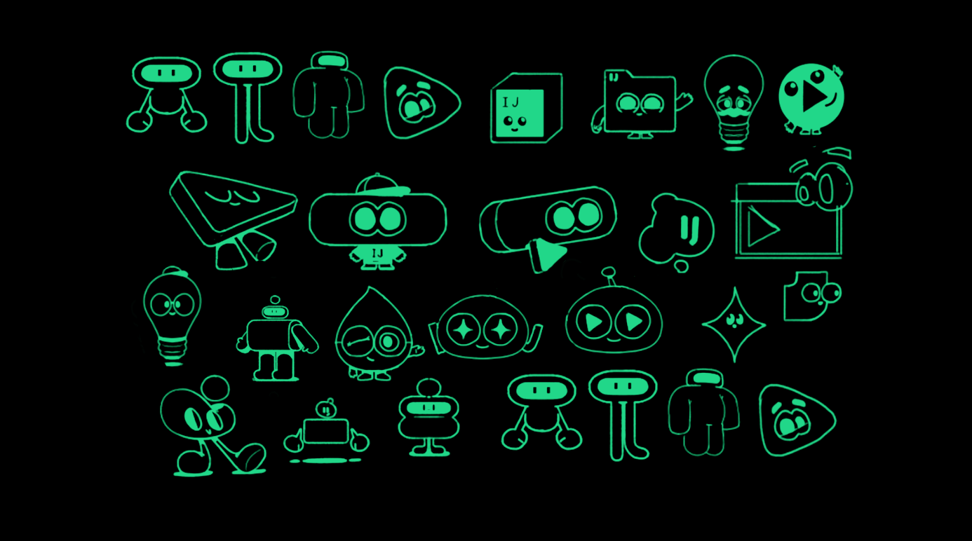 Jetbrains_Mascot_Portfolio_SketchesOverview_V03_DS